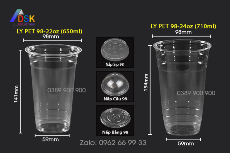 Ly nhựa pet 650ml - 700ml