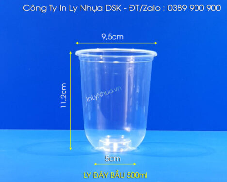 Ly nhựa đáy bầu 500ml Ly nhựa đáy bầu 500ml