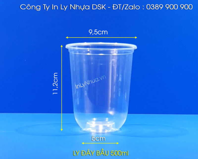 Ly nhựa đáy bầu 500ml Ly nhựa đáy bầu 500ml