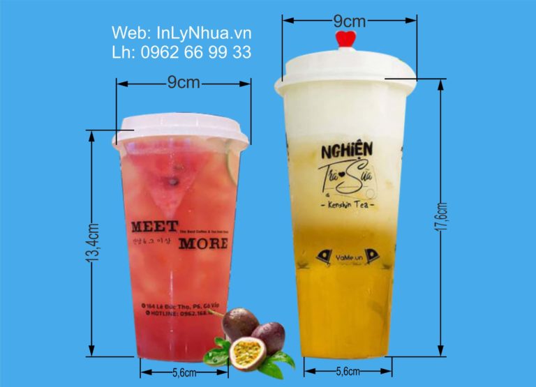 Kích thước ly nhựa cứng Kích thước Ly nhựa cứng
